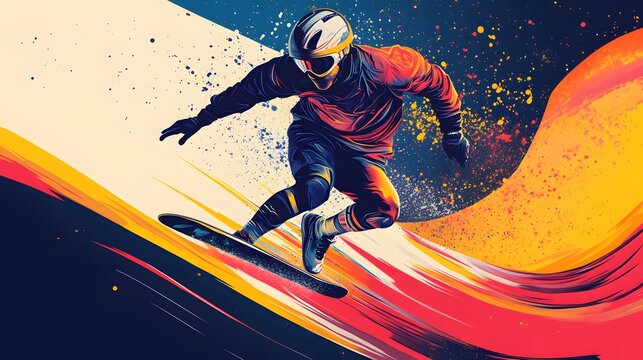 Sports event poster template, adaptable for brochures