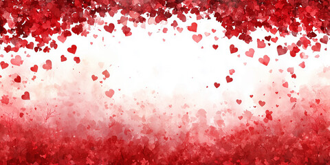 Abstract red floral background with copy space