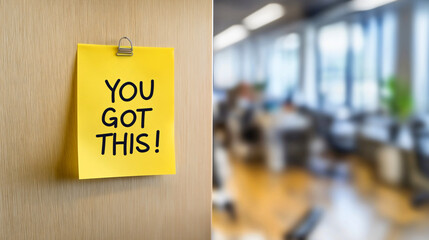 Handwritten motivational message you got this inspirational note with positive words, encouraging success concept featuring handwritten lettering and mindset reminders