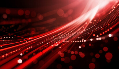 Fototapeta premium Red and white abstract technology background