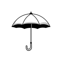 Black and white umbrella vector art. Umbrella art silhouette illustration
