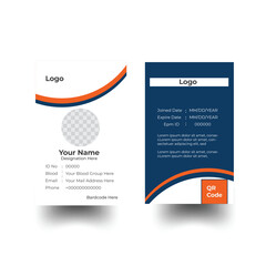 Simple office ID card design template, Professional Identity Card Template Vector for Employee Card Template ,Office Id card ,Employee Id card for your company

