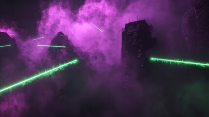 Naklejka premium Neon lights, laser