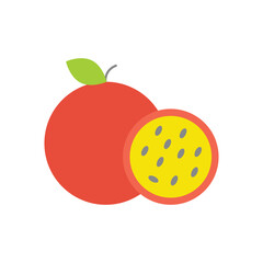 Passion fruit vector icon