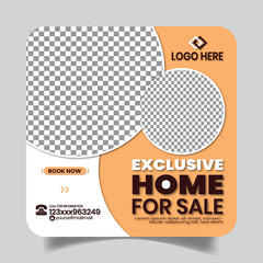 Real Estate Sale Minimal Social Media Post Design Banner