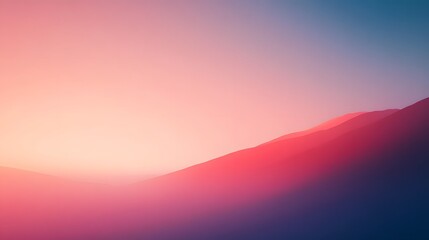 Pink and Purple Sunset Over Silhouetted Mountains