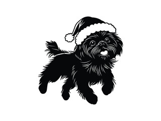 Christmas Shih Tzu Silhouette Design – Festive Holiday Pet Art