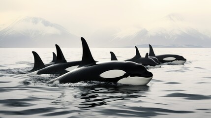 Fototapeta premium arctic whale under water