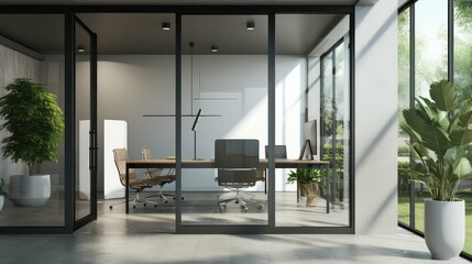 frame glass office door