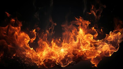 sky fire black background