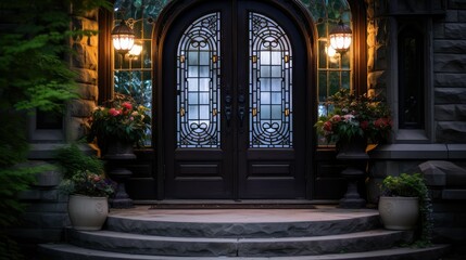 Fototapeta premium etched vintage door