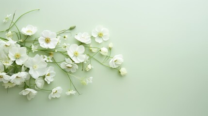 Fototapeta premium scattered pale green background