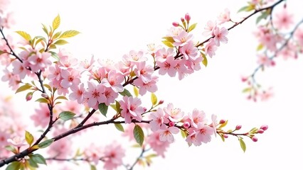 Obraz premium Cherry blossom - Sakura isolated on White