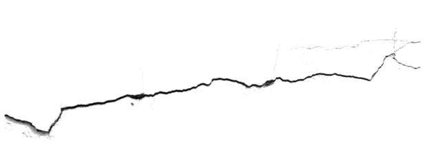 One big crack isolated transparent background png macro © Tanaly