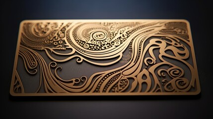 engraved metal business card