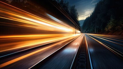 railway motion blur road