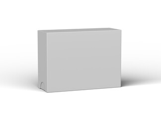 Rendered image of a wide rectangular sliding drawer box on a light background