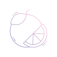 Tangerine vector icon