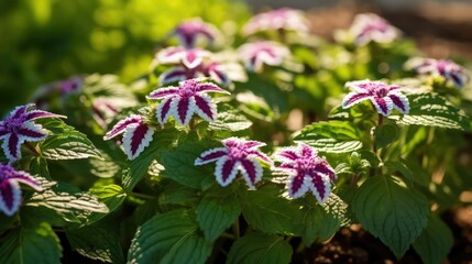 Fototapeta premium bees peppermint plant
