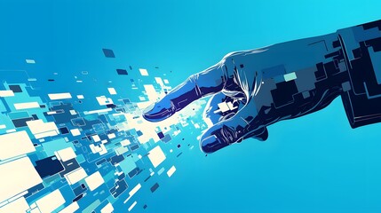 Fototapeta premium Vector of a hand clicking, perfect for web design.