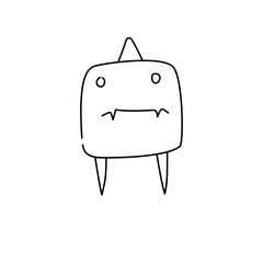 cute monster abstract character design