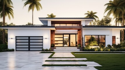 visual white garage door