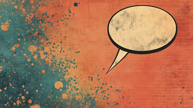 Comic pop art empty, blank speech bubble. Vector explosion with vintage comics cartoon design and place for your text. 