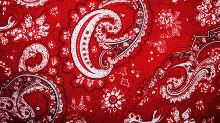 paisley red bandana pattern