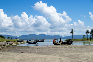 Obraz premium An amazing scene of teknaf sea beach of banlgadesh