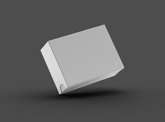 Rendered image of a wide rectangular sliding drawer box on a dark background