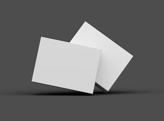 Rendered image of a wide rectangular sliding drawer box on a dark background