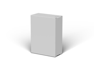 Rendered image of a wide rectangular sliding drawer box on a transparent background