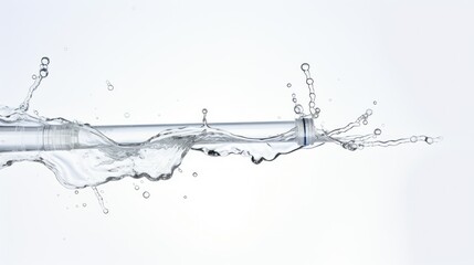 medical syringe on white