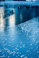 Ice Dawn in Sappada. Walk through ancient villages and dream mountains. Dolomites.