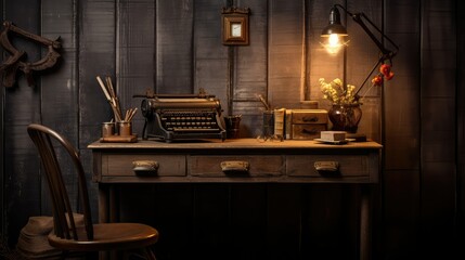 antique wooden desk background