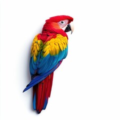 Fototapeta premium Colorful Parrot on White Background