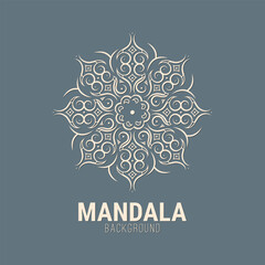 Mandala flat background design template