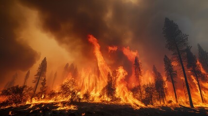 blaze fire on ground