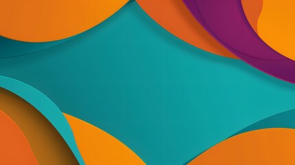Obraz premium Abstract Colorful Shapes Design Teal Orange Purple