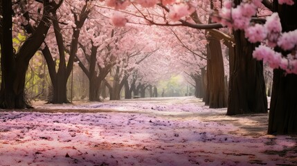 pink spring wood