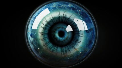 green blue eyeball