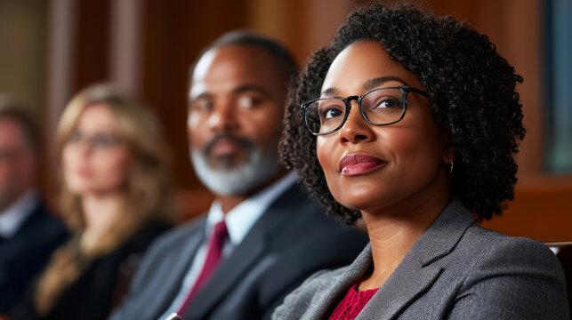 Professional Diverse Group in a Conference Room with Focused Participants and Engaged Expressions