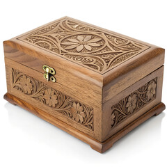 Artisanal Hand-Carved Wooden Jewelry Box – Unique Handmade Storage Solution