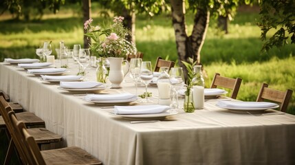 burlap rustic wedding table