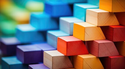 Obraz premium colorful wood blocks