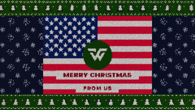 USA Flag Elegant Christmas Knit Sweater Logo Reveal 106 1:1 16:9 9:16