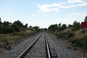Fototapeta premium railway in the countryside
