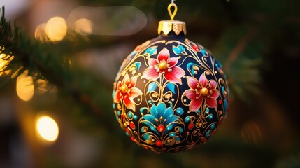 christmas ornament on tree