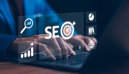 Business professionals harness SEO tools. Boosting visibility, dominating search engine rankings...