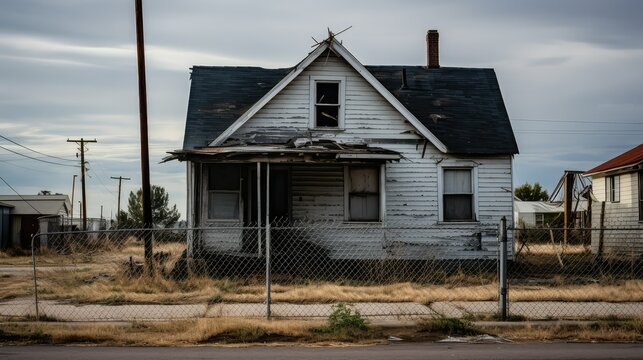 dilapidated distressed house